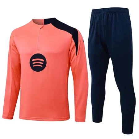 Maglia Calcio Arancio Fluo Mezza Zip